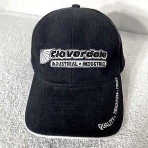 Cloverdale Industrial Black Embroidered Hat Cap